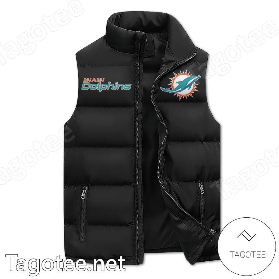Miami Dolphins Fins Up It's Tua Time Puffer Vest b