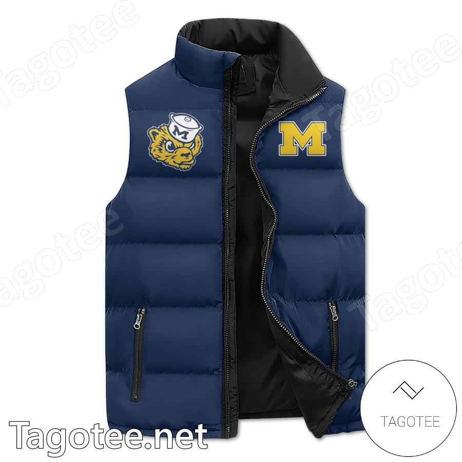 Michigan Wolverines Go Blues Those Who Stay Will Be Champions Puffer Vest b