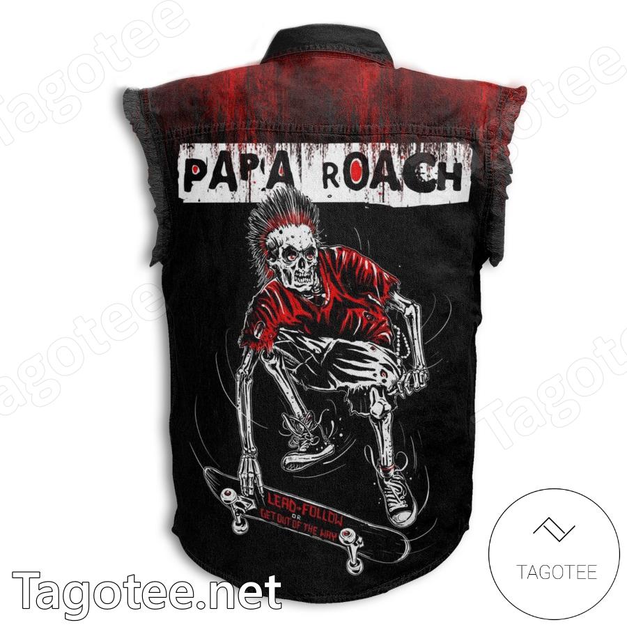 Papa Roach Lead Follow Or Get Out Of The Way Denim Vest Jacket b
