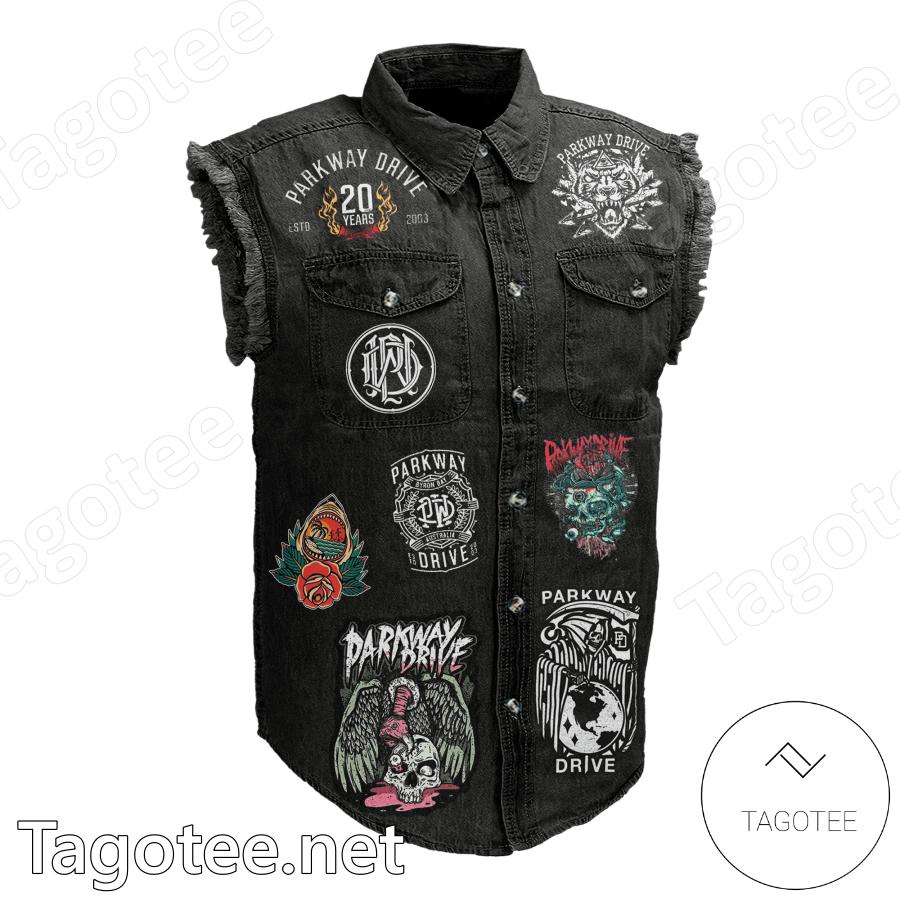 Parkway Drive If Home Is Where The Heart Is Denim Vest Jacket a
