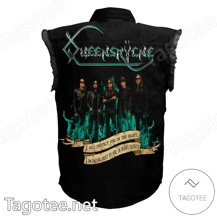 Queensryche I Will Protect You In The Night Sleeveless Denim Jacket a