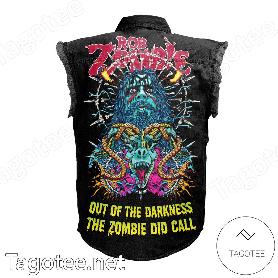 Rob Zombie Out Of The Darkness The Zombie Did Call Sleeveless Denim Jacket a