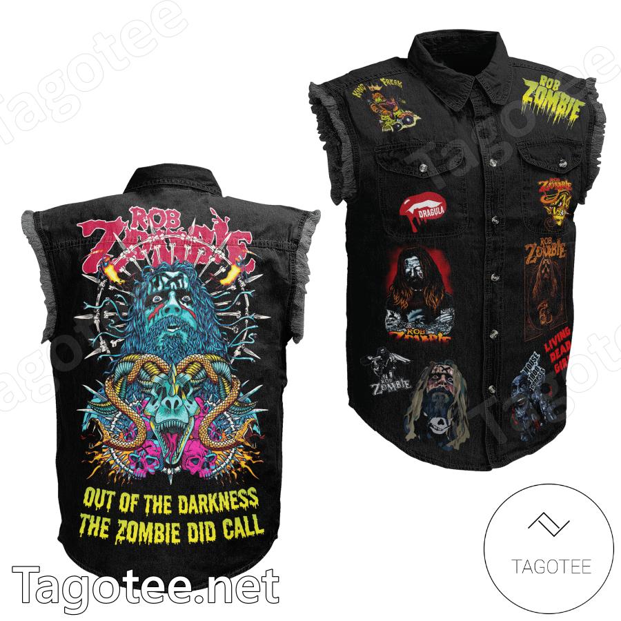 Rob Zombie Out Of The Darkness The Zombie Did Call Sleeveless Denim Jacket