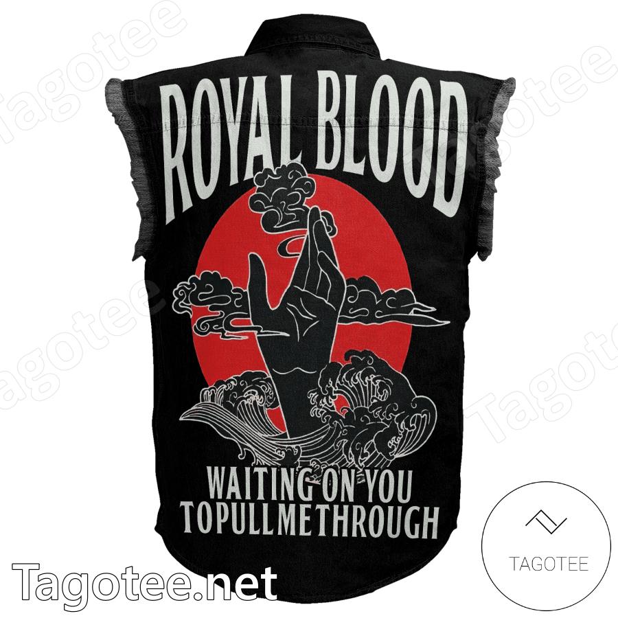 Royal Blood Waiting On You To Pull Me Through Denim Vest Jacket b
