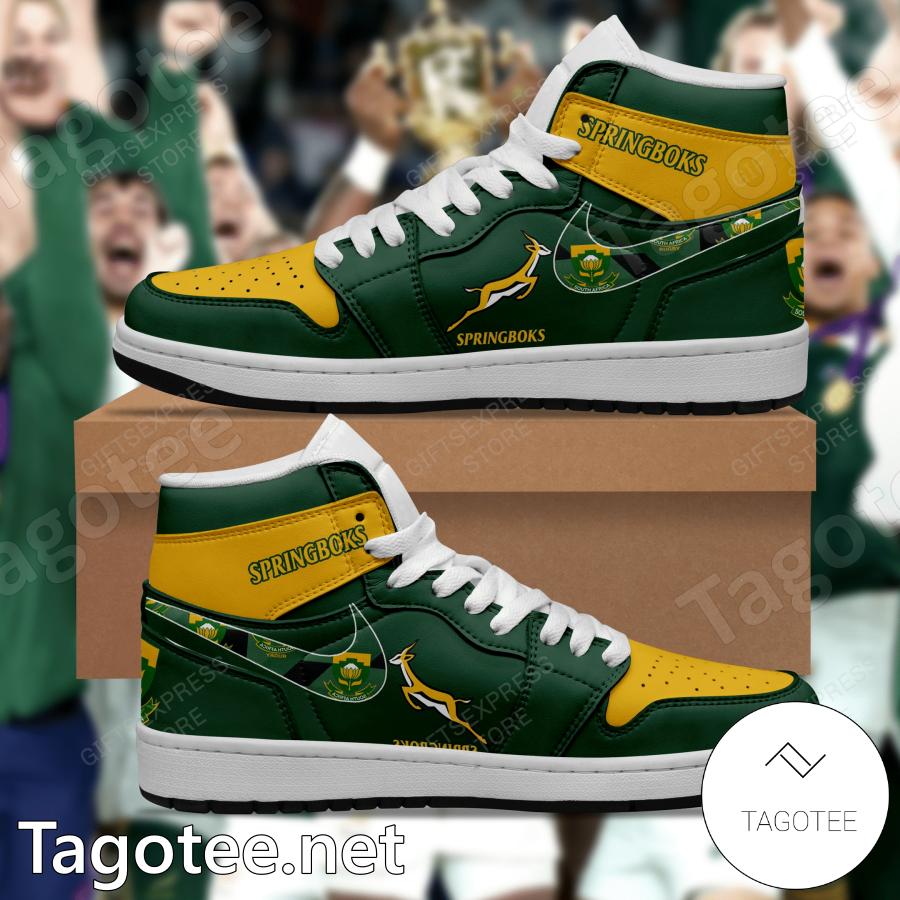 Springboks South Africa Air Jordan High Top Shoes - Tagotee