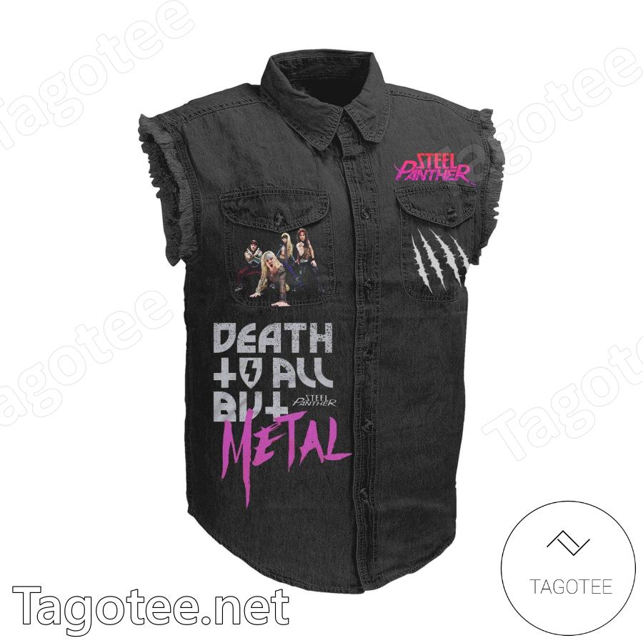 Steel Panther Death To All But Metal 2023 Tour Personalized Denim Vest Jacket a