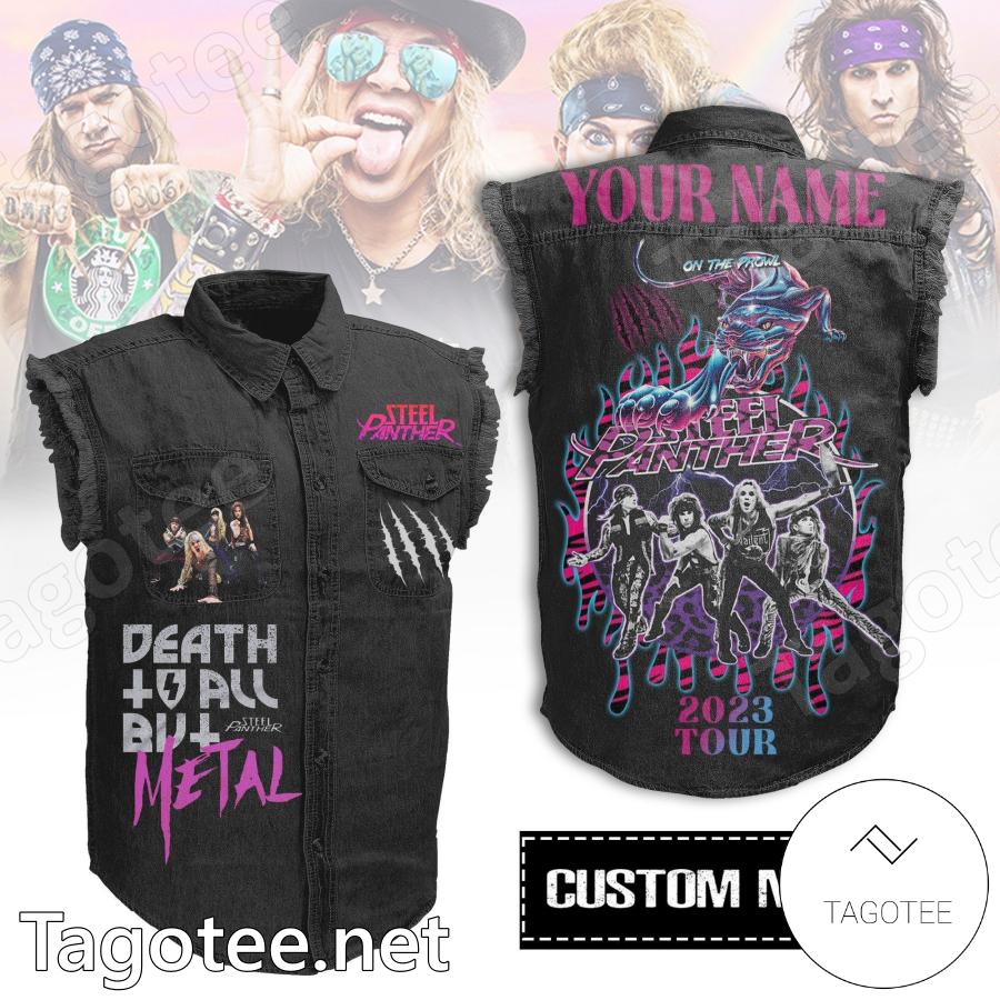 Steel Panther Death To All But Metal 2023 Tour Personalized Denim Vest Jacket