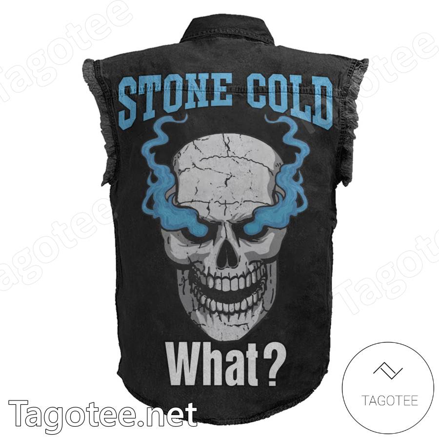 Stone Cold Steve Austin Sleeveless Denim Jacket b