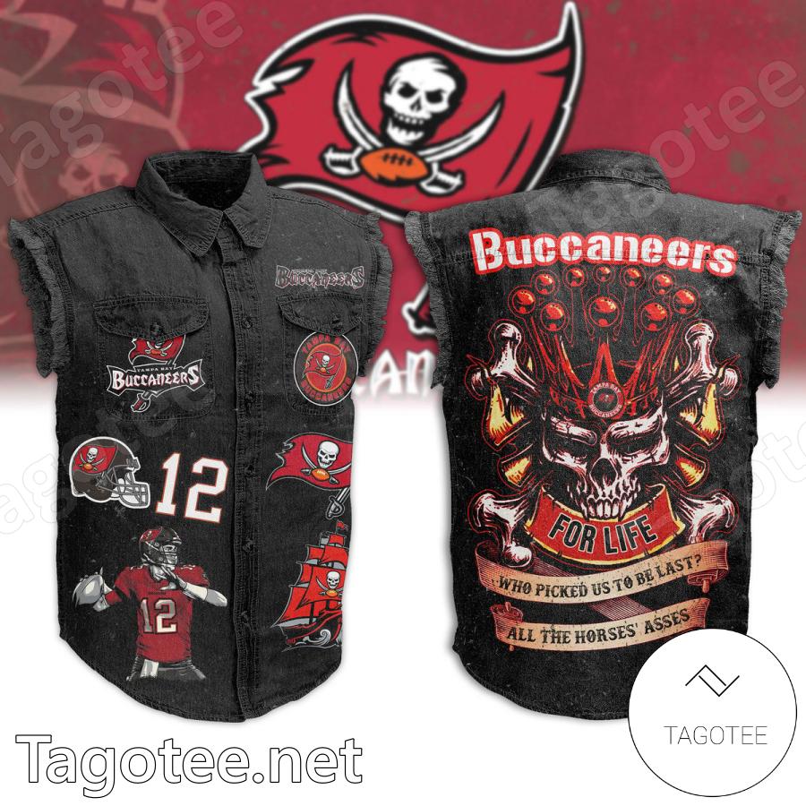 Tampa Bay Buccaneers For Life Who Picked Us To Be Last Sleeveless Denim Jacket