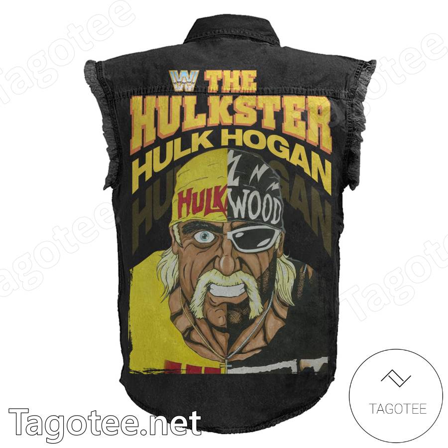 The Hulkster Hulk Hogan Sleeveless Denim Jacket b