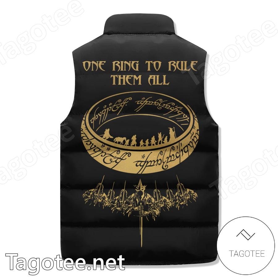 The Lord Of The Rings One Ring To Rule Them All Sleeveless Puffer Vest b