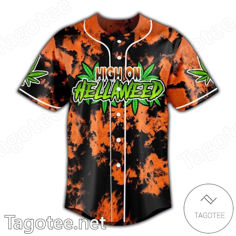 The Silence Of The Dabs High On Hellaweed Baseball Jersey a