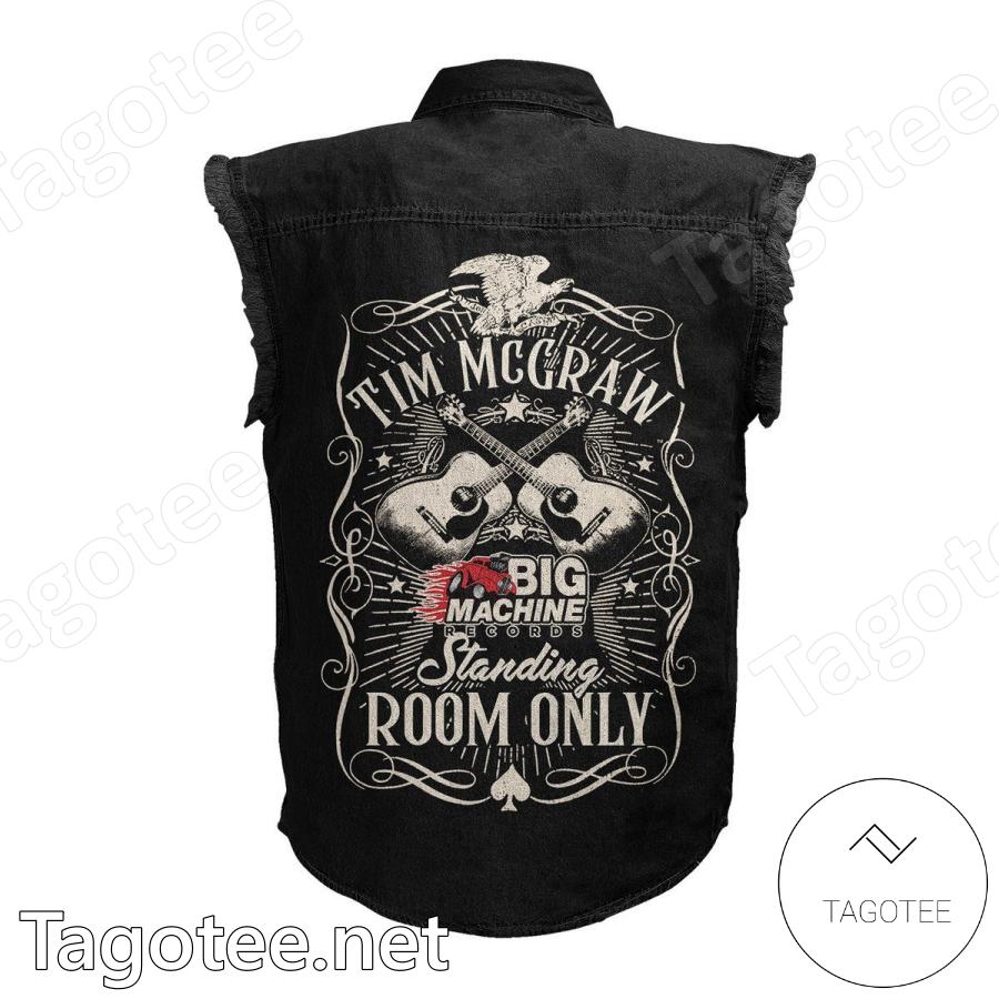 Tim Mcgraw Standing Room Only Denim Vest Jacket b