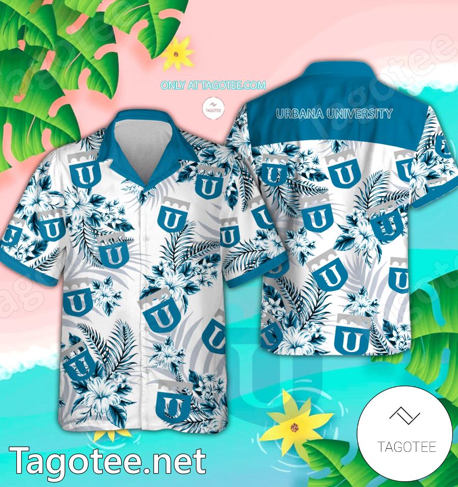 Urbana University Hawaiian Shirt, Beach Shorts - EmonShop