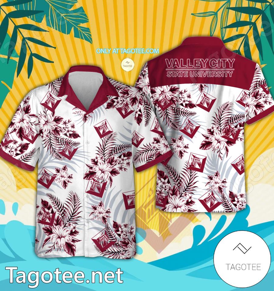 Valley City State University Hawaiian Shirt, Beach Shorts - EmonShop