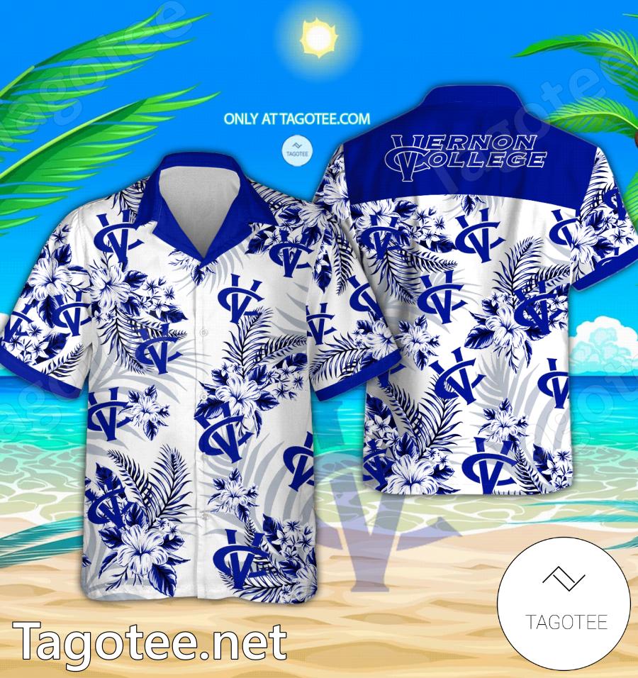 Vernon College Hawaiian Shirt, Beach Shorts - EmonShop