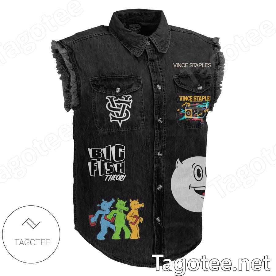 Vince Staples I Live To Die Better That Than To Live A Lie Sleeveless Denim Jacket a