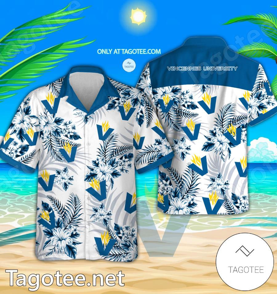 Vincennes University Hawaiian Shirt, Beach Shorts - EmonShop