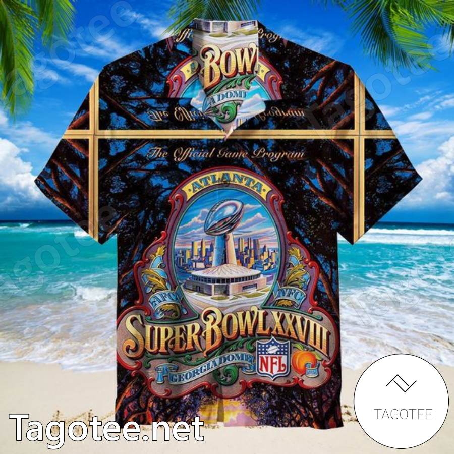Vintage 1994 Super Bowl Xxviii Poster Hawaiian Shirt