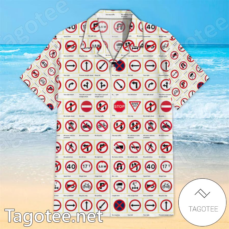 Warning Sign Universal Hawaiian Shirt