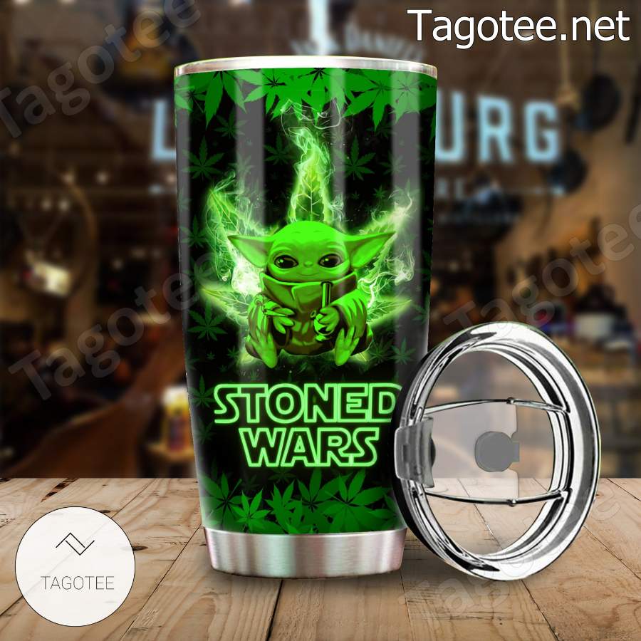 Baby Yoda Stoned Wars May The Pot Be With You Tumbler a