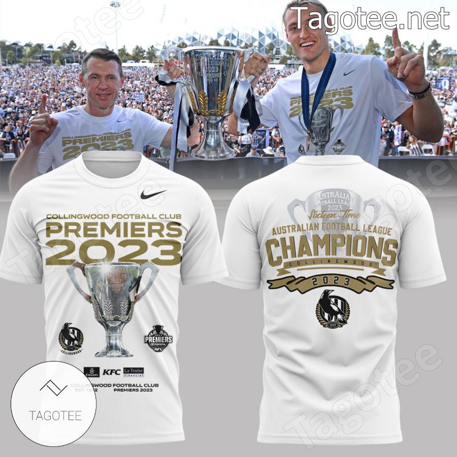 Collingwood Football Club Premiers 2023 Sixteen Time Shirt Tagotee