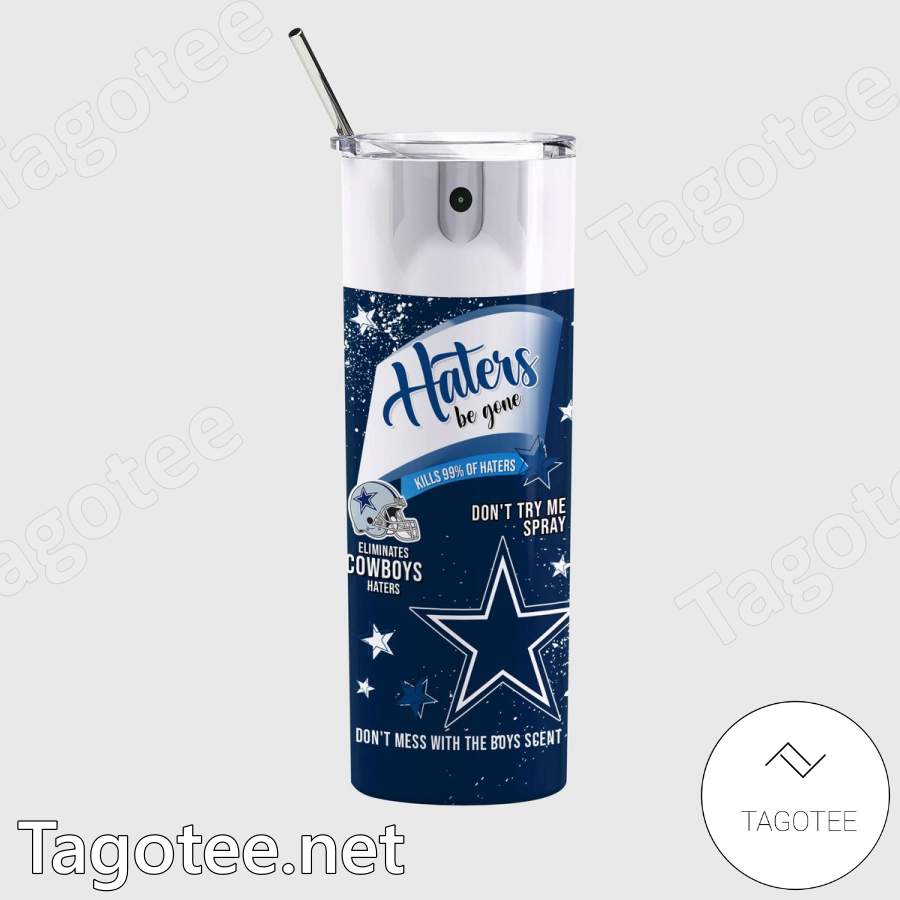 Dallas Cowboys Haters Tumbler 20oz Stainless Steel Skinny Straw Insulated  Cup