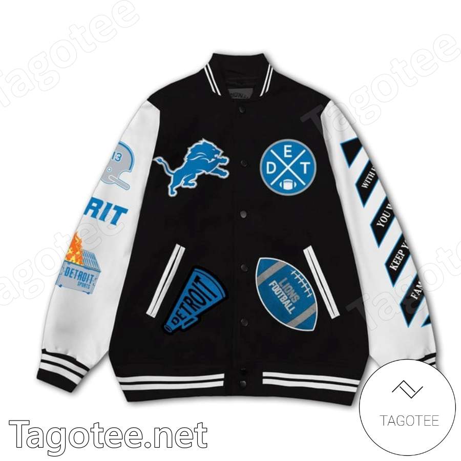 Detroit Lions A Lion Victory Go Hard Win The Game Varsity Jacket