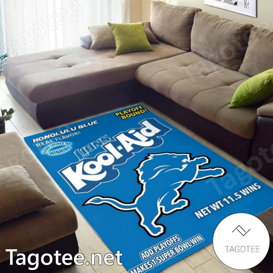 Detroit Lions Kool-aid Rug Carpet a