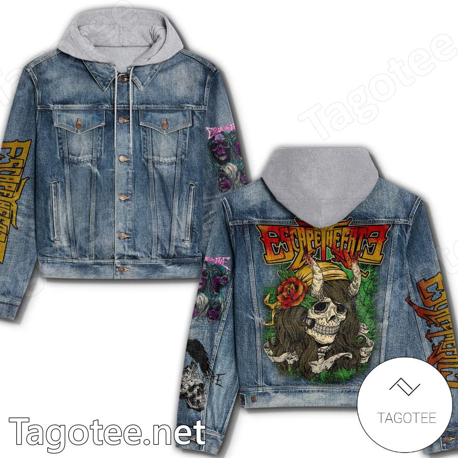 Escape The Fate Skull Hooded Denim Jacket