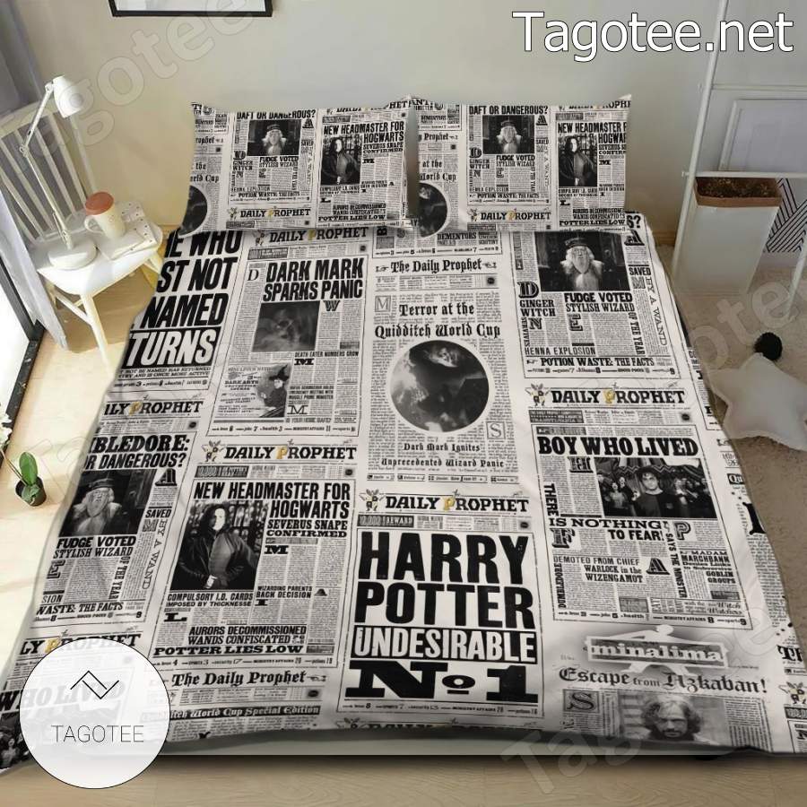 Harry Potter Daily News Bedding Set b
