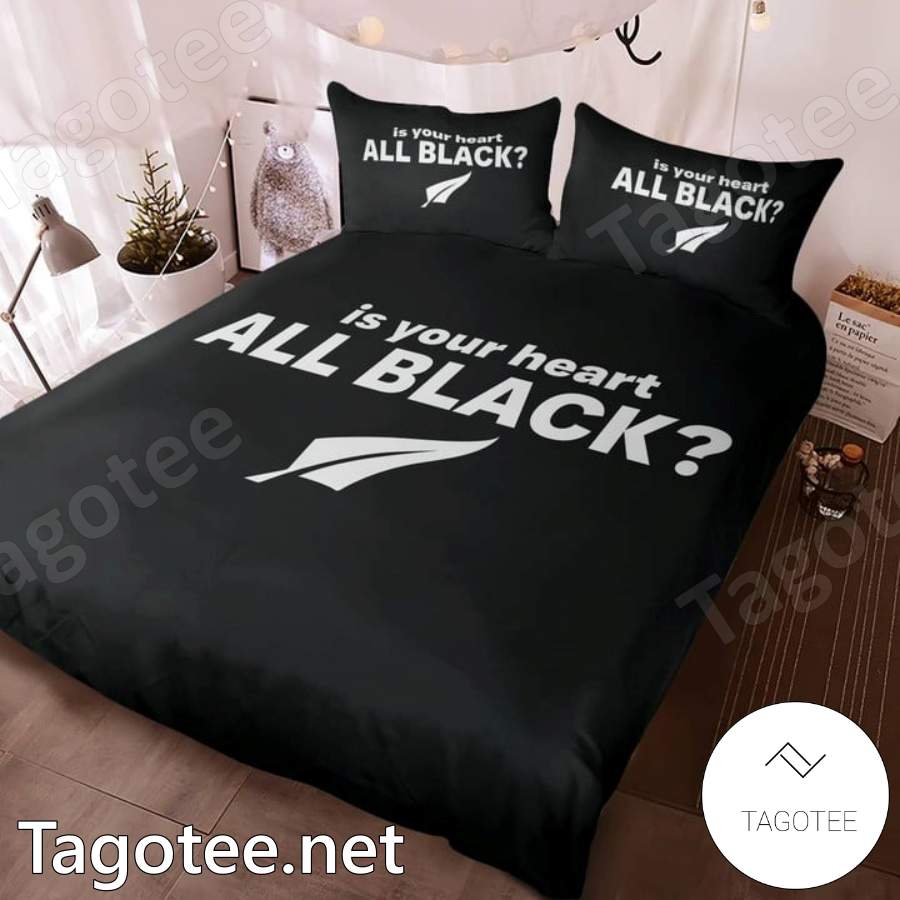 Is Your Heart All Black Bedding Set b