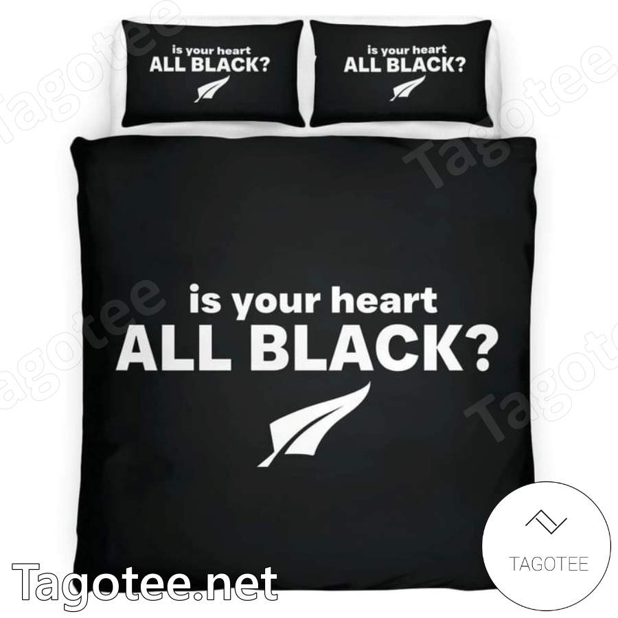 Is Your Heart All Black Bedding Set c