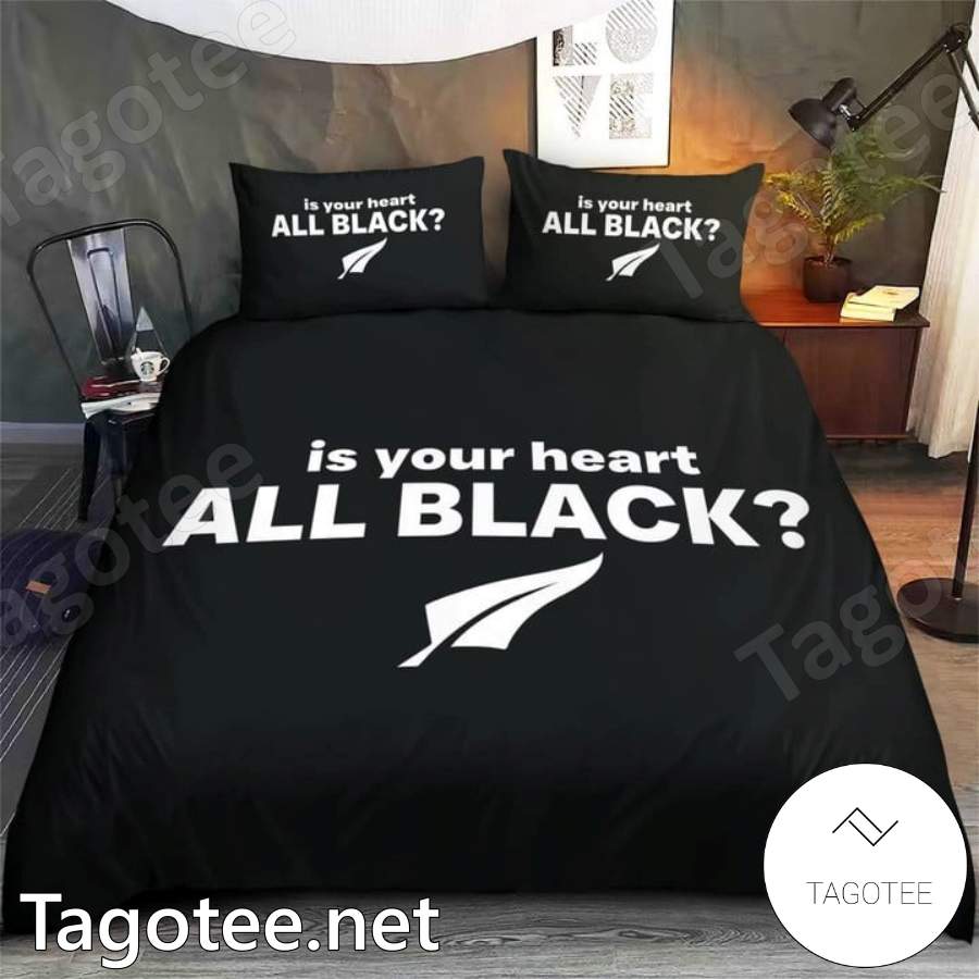Is Your Heart All Black Bedding Set