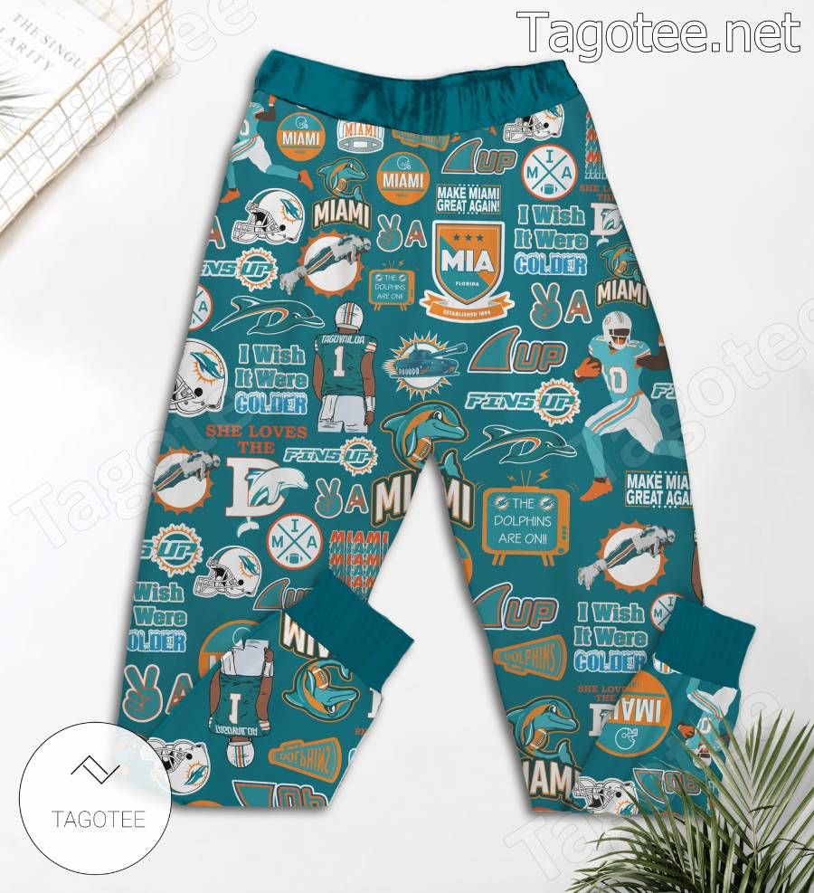 Miami Dolphins Pajamas, Dolphins Sleepwear & Lounge Pants