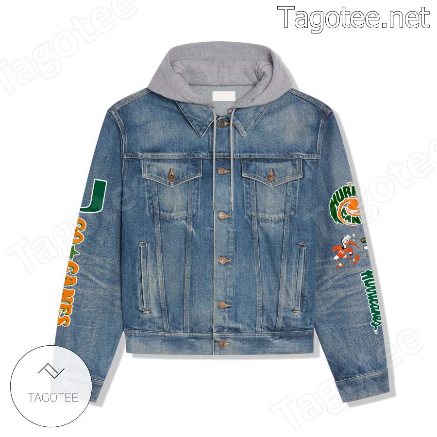 Miami Hurricanes It's All About The U Hooded Denim Jacket a