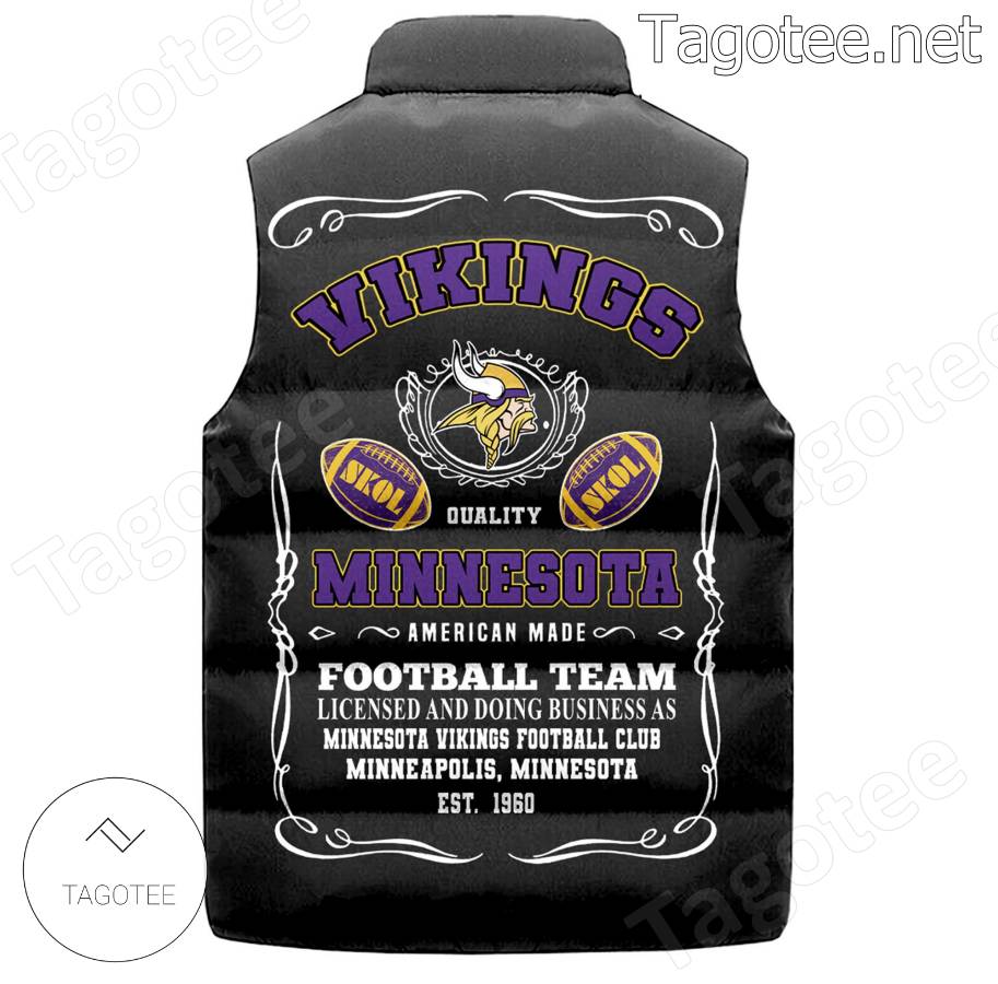 Minnesota Vikings Football Team Puffer Vest b
