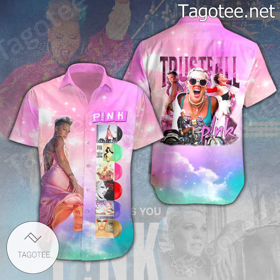 Pink Trustfall Hawaiian Shirt