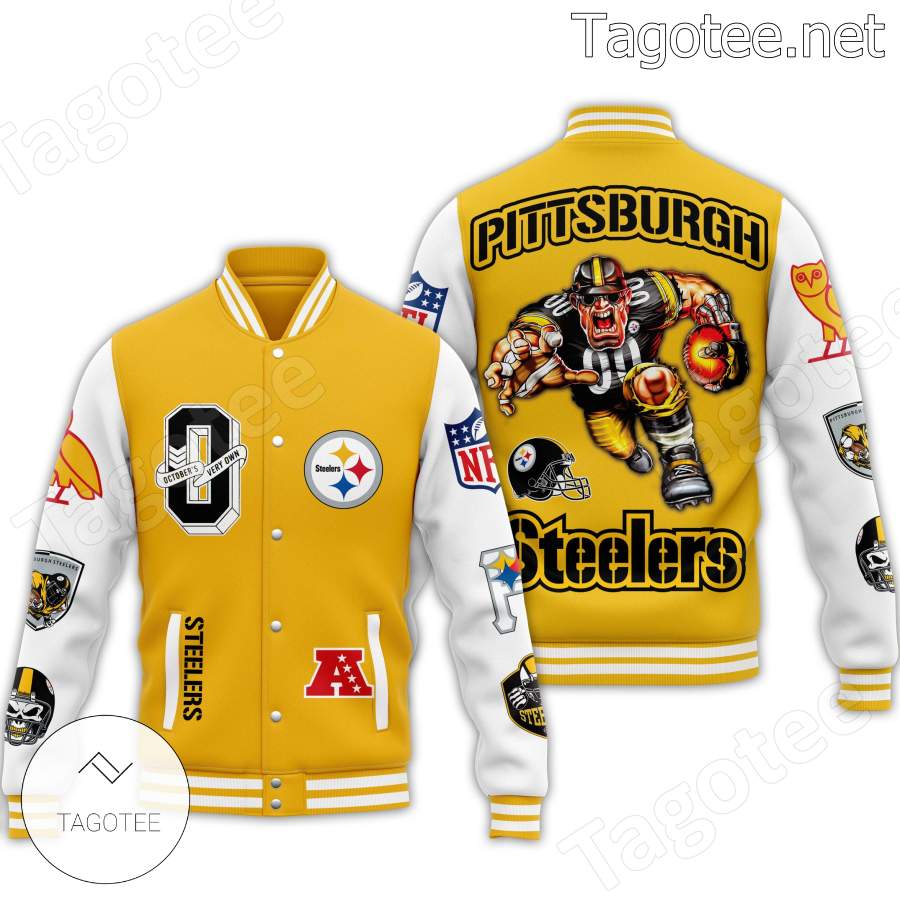 Pittsburgh Steelers Mascot October's Very Own Baseball Jacket