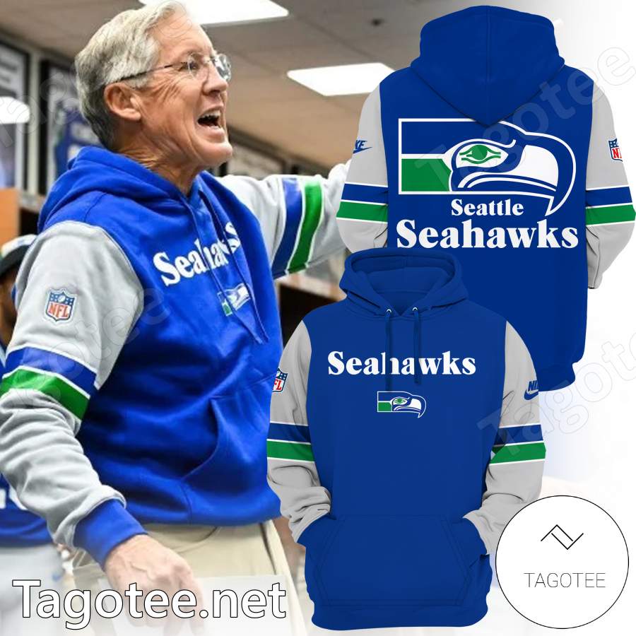Seattle Seahawks Coach Pete Carroll’s Outfit Throwback Hoodie - Tagotee