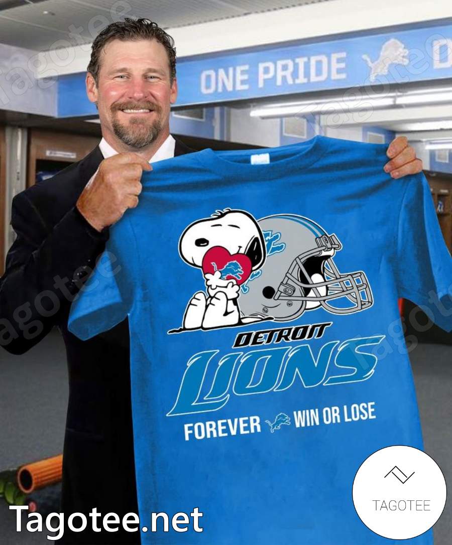 Snoopy Detroit Lions Forever Win Or Lose Shirt Tagotee