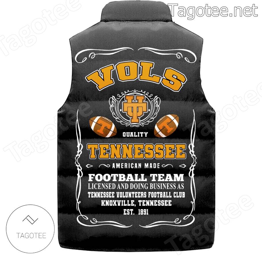 Tennessee Volunteers Football Team Puffer Vest b