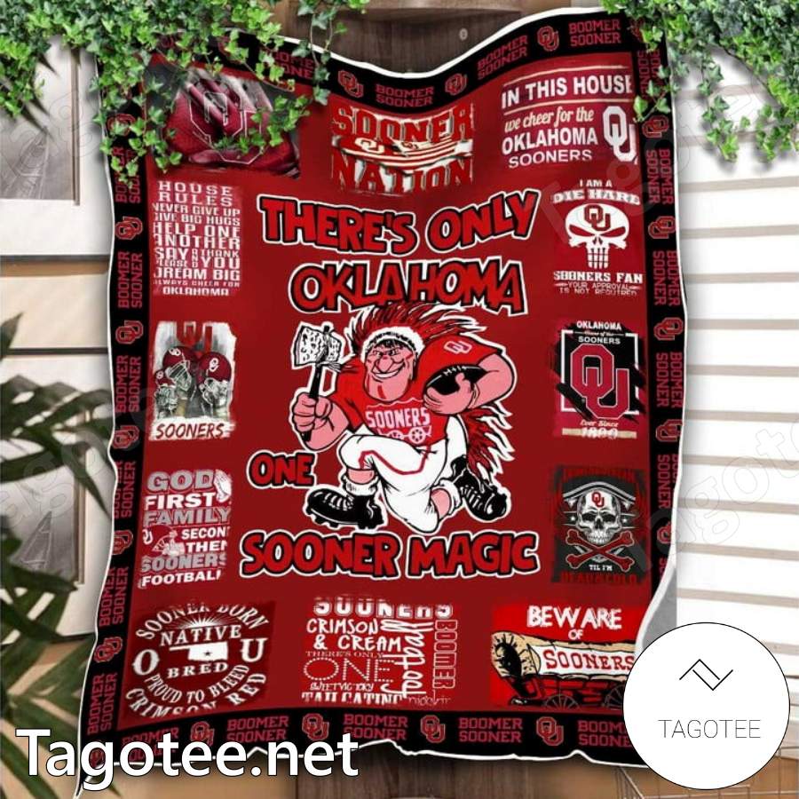 There's Only One Oklahoma Sooner Magic Blanket a