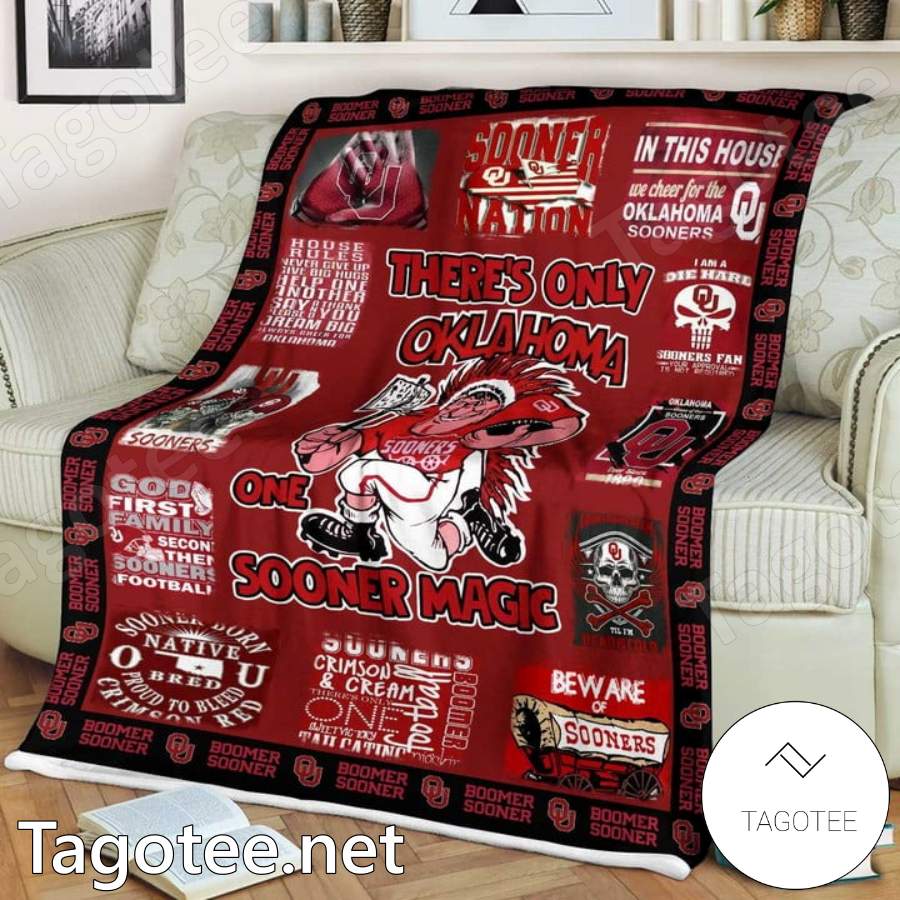 There's Only One Oklahoma Sooner Magic Blanket b