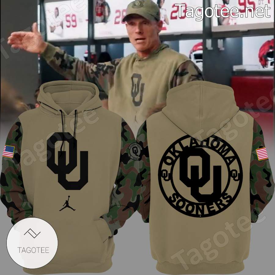 Coach Brent Venables Oklahoma Football Camo Hoodie - Tagotee