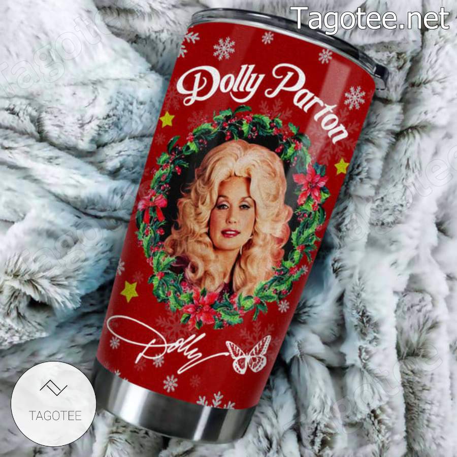 Dolly Parton Have A Holly Dolly Christmas Tumbler b