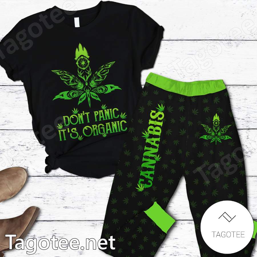 Don't Panic It's Organic Weed Pajamas Set
