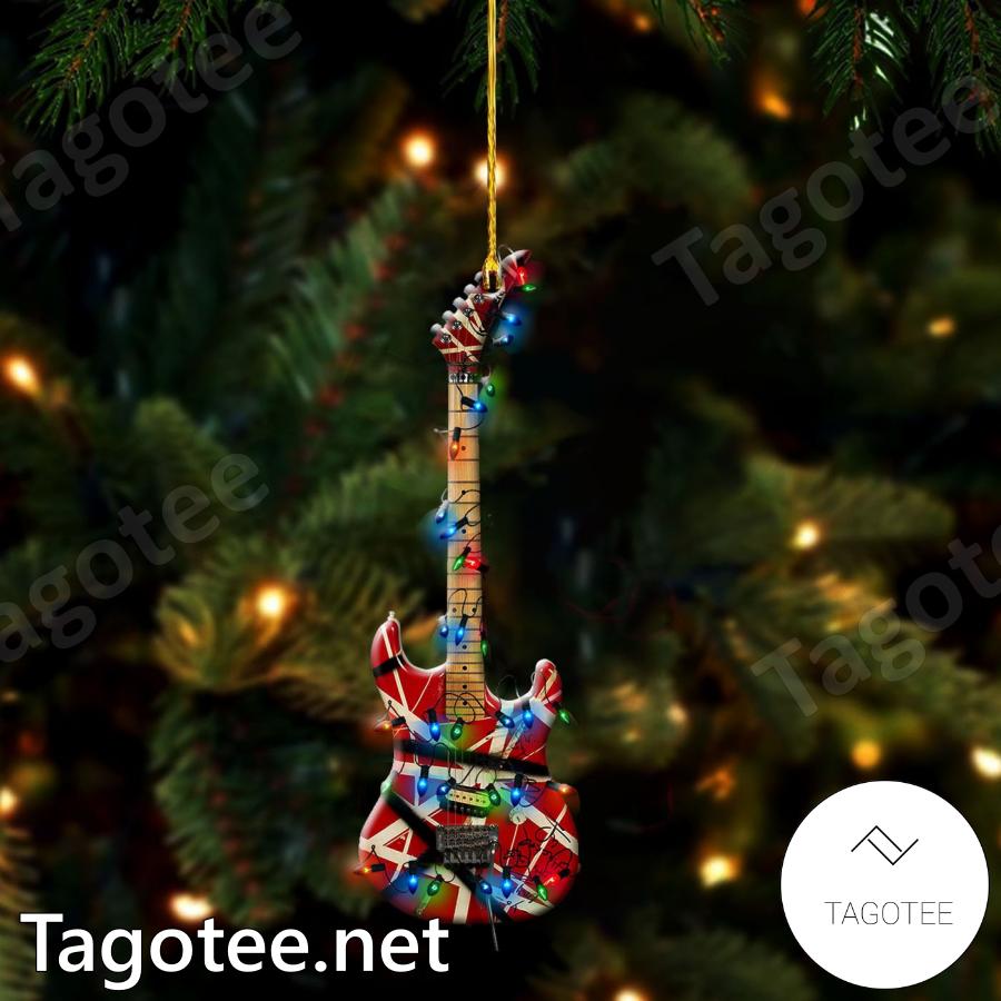 Eddie Van Halen Guitar Christmas Ornament