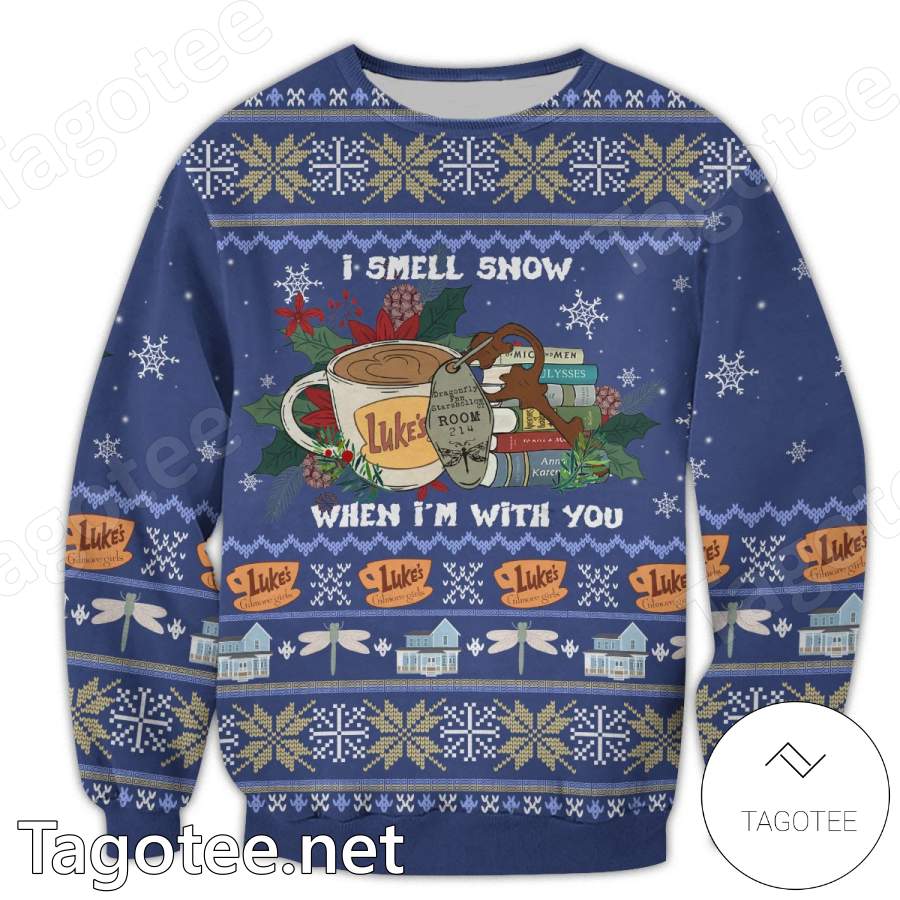 Gilmore Girls I Smell Snow When I'm With You Ugly Christmas Sweater a