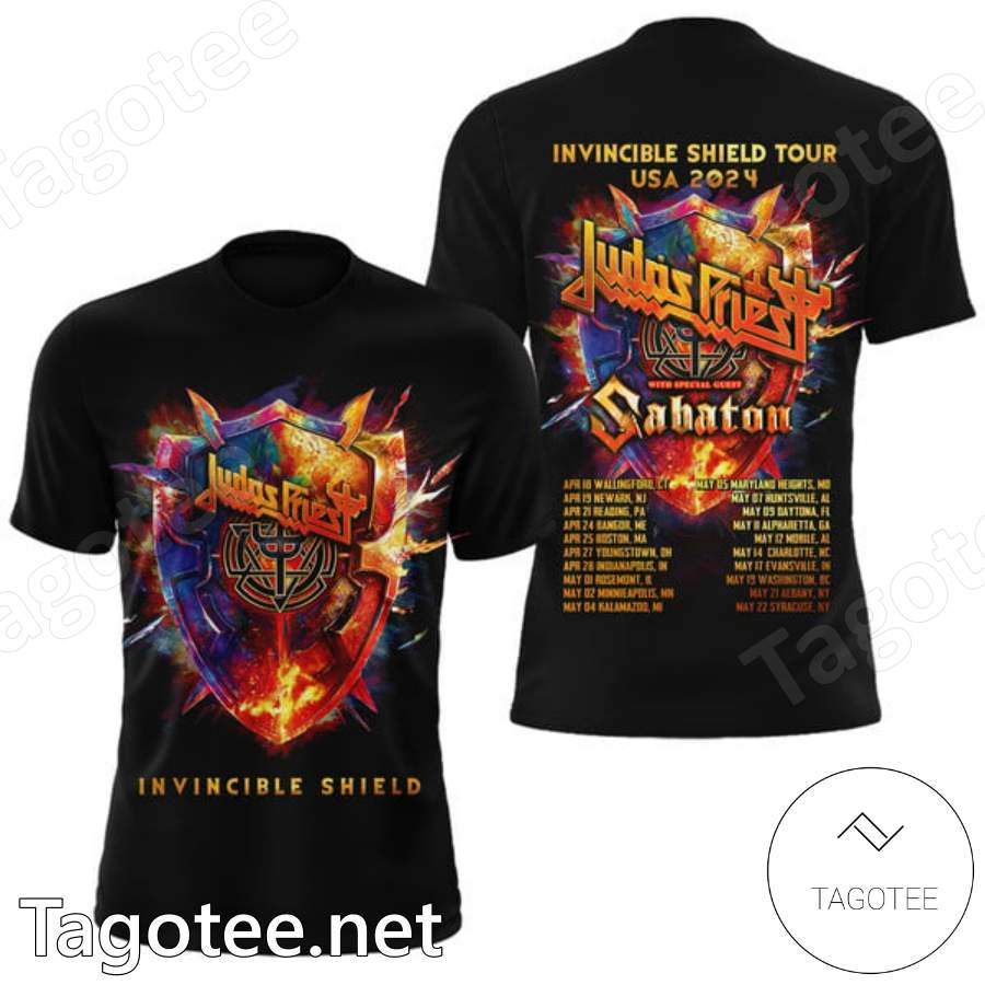 Judas Priest Invincible Shield Tour Usa 2024 T-shirt, Hoodie c